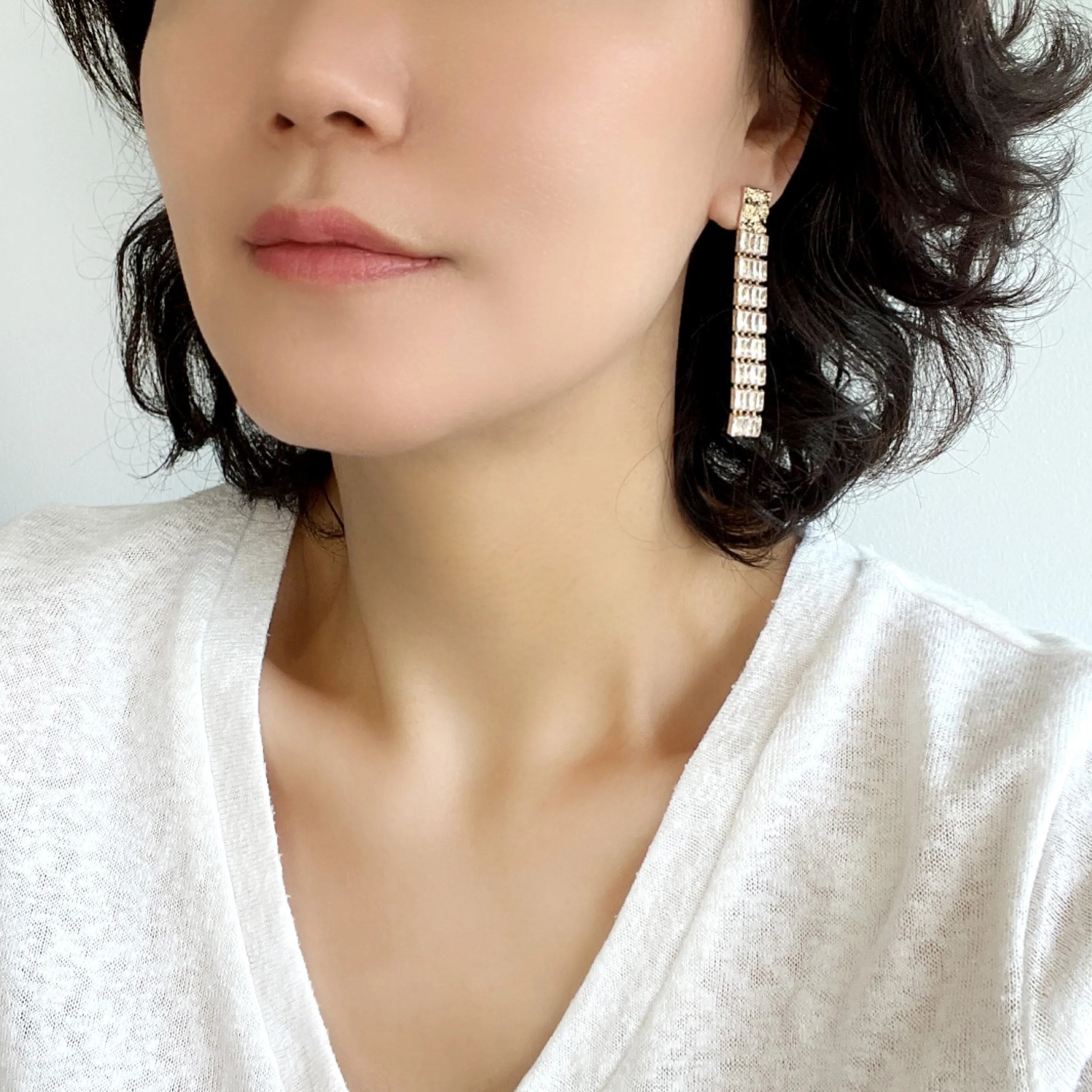 Crystal Fringe Drop Earrings