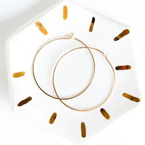 Dainty Hammered Hoop Earrings