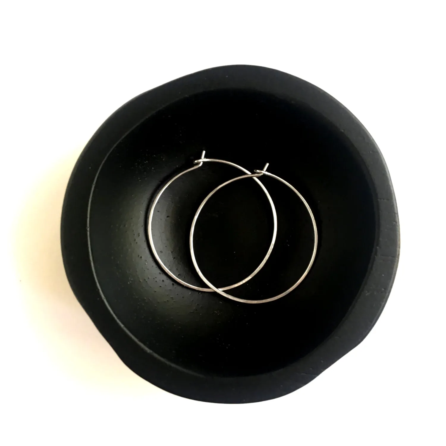 Dainty Hammered Hoop Earrings