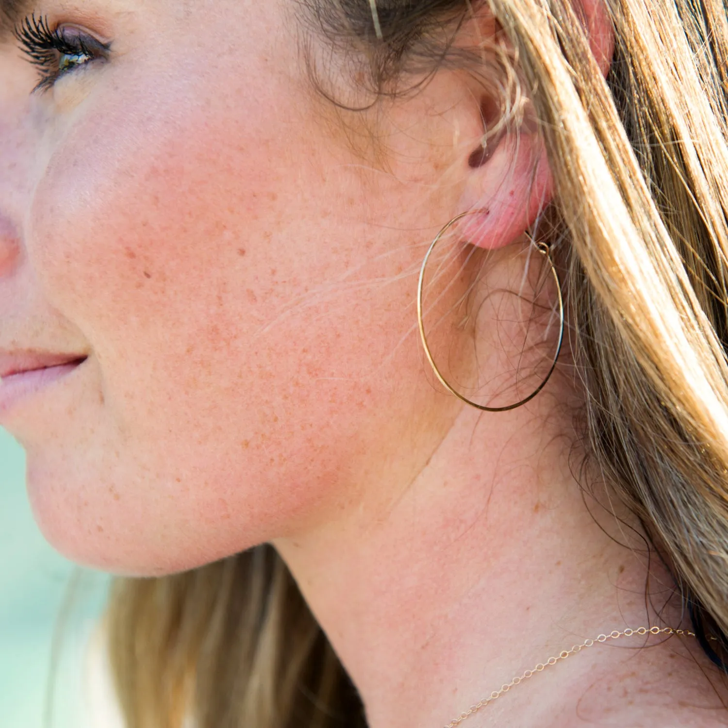 Dainty Hammered Hoop Earrings