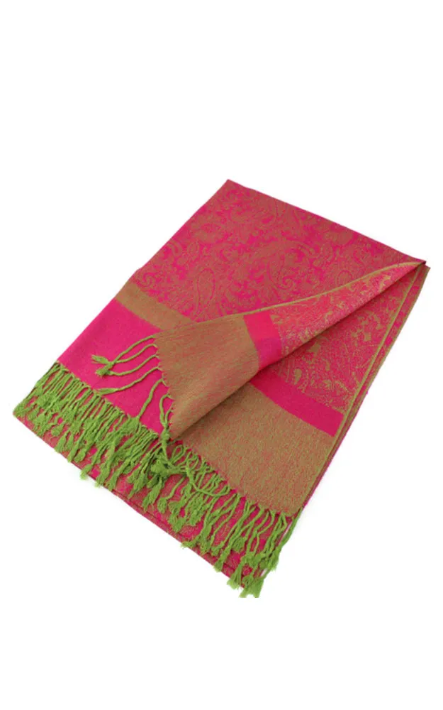 DB018-127 Light Paisley Pashmina Scarf Shawls