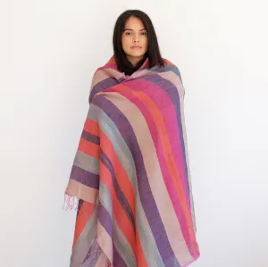 Desert Linen Shawl - Indigo