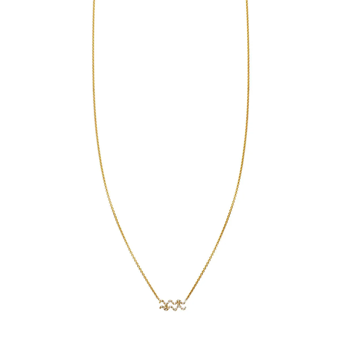 Diamond Aquarius Necklace