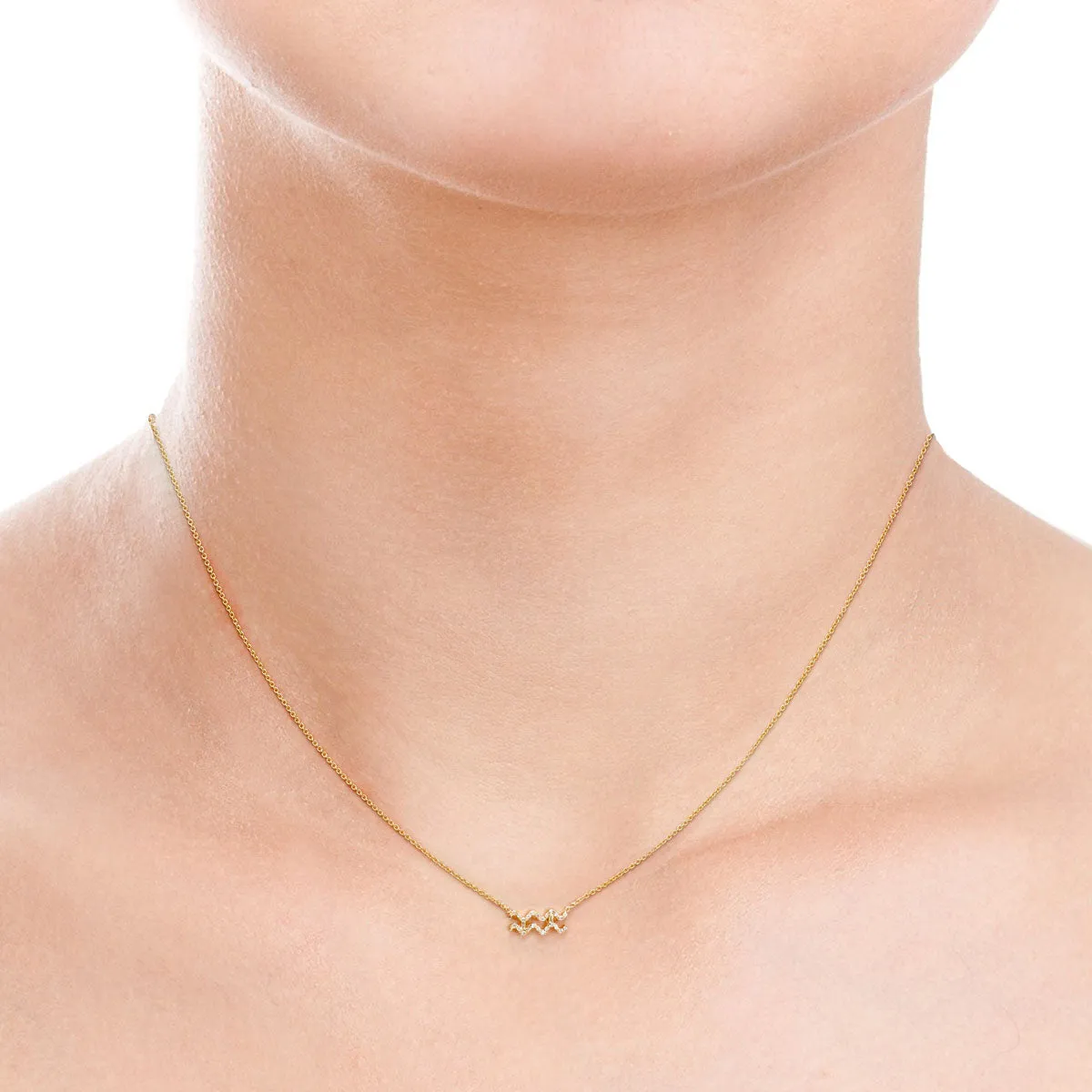 Diamond Aquarius Necklace