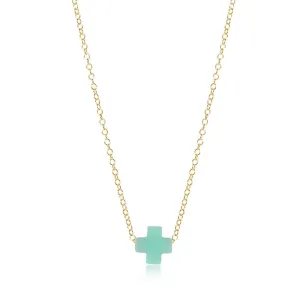 ENewton 16 Mint Signature Cross Necklace