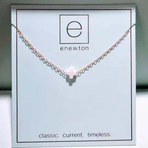 Enewton - Necklace Gold - Signature Cross Small - Off White