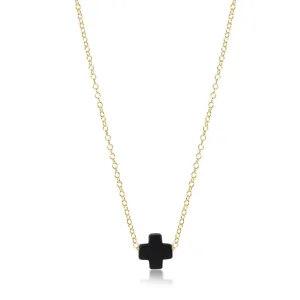 ENewton Onyx Signature Cross Necklace