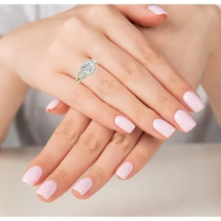 Erica Moissanite Matching Band for Cushion Center (Band Only. Engagement Ring Not Included)