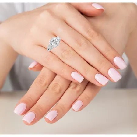 Erica Moissanite Matching Band for Cushion Center (Band Only. Engagement Ring Not Included)