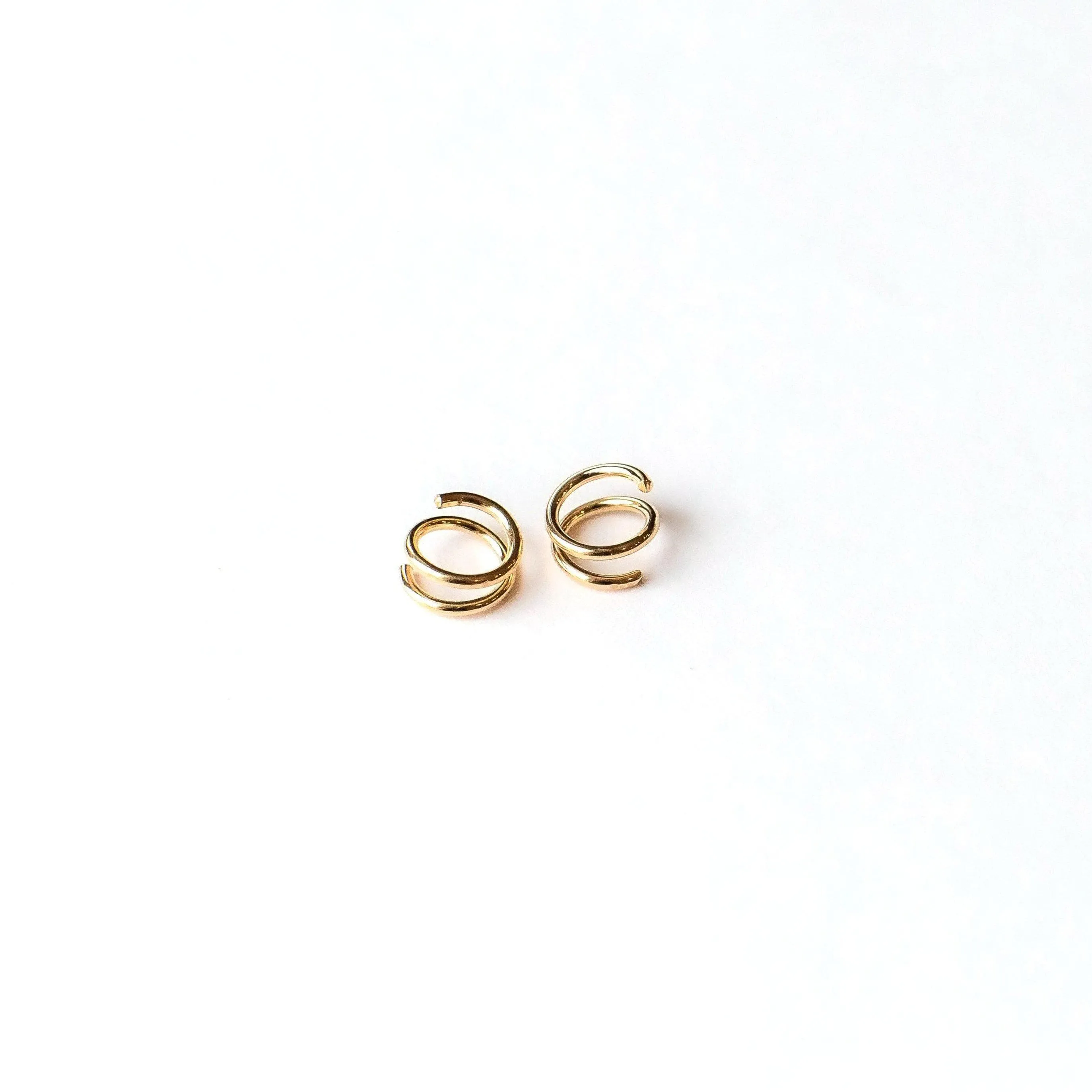 Extra Small Gold Twist Earrings