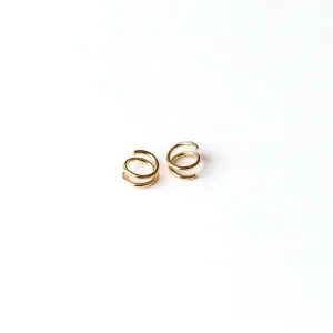 Extra Small Gold Twist Earrings