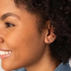 Extra Small Silver Twist Earrings