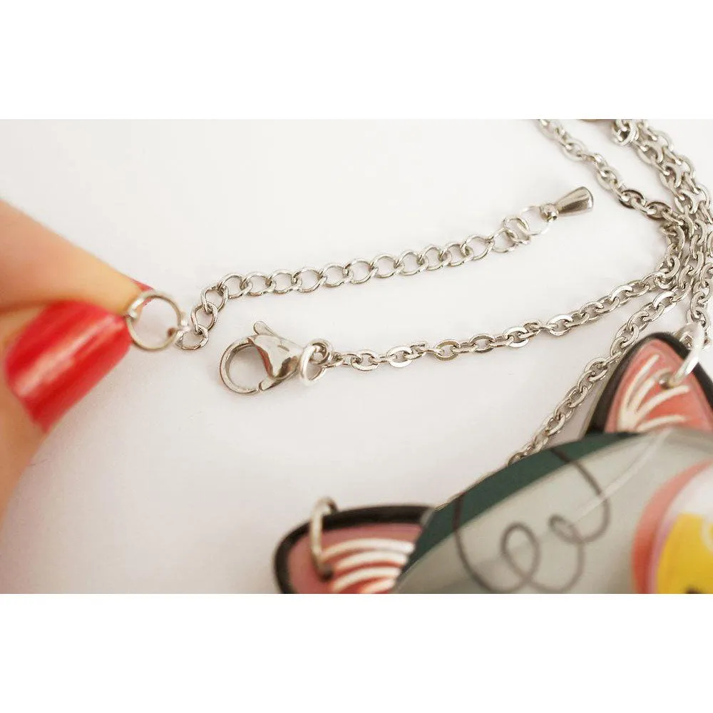 Fishbowl Necklace With Cat by Laliblue