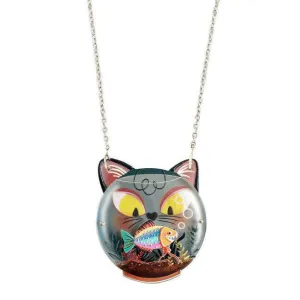 Fishbowl Necklace With Cat by Laliblue