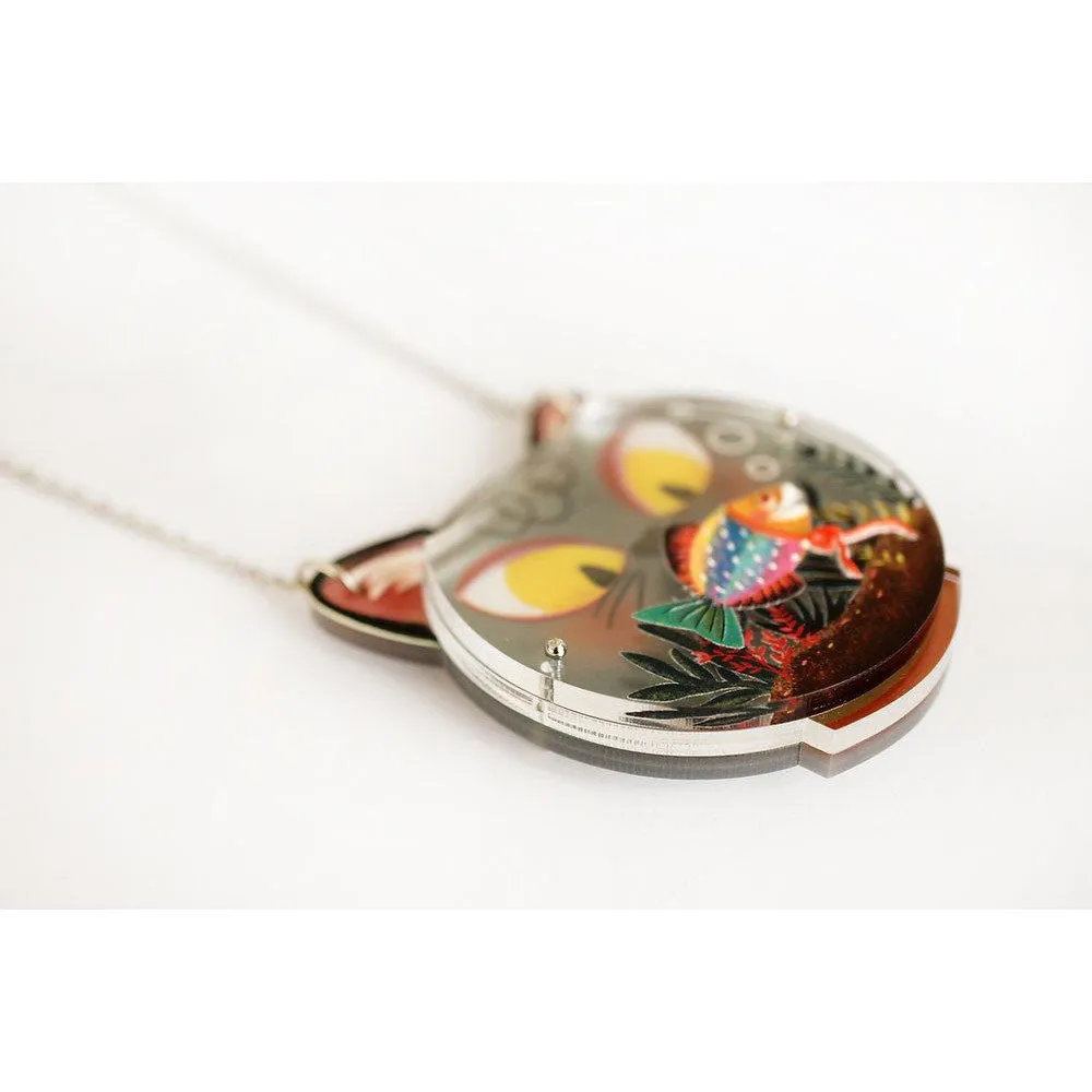 Fishbowl Necklace With Cat by Laliblue