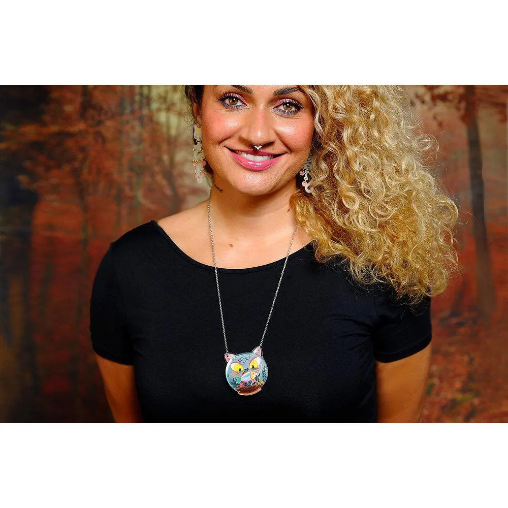 Fishbowl Necklace With Cat by Laliblue