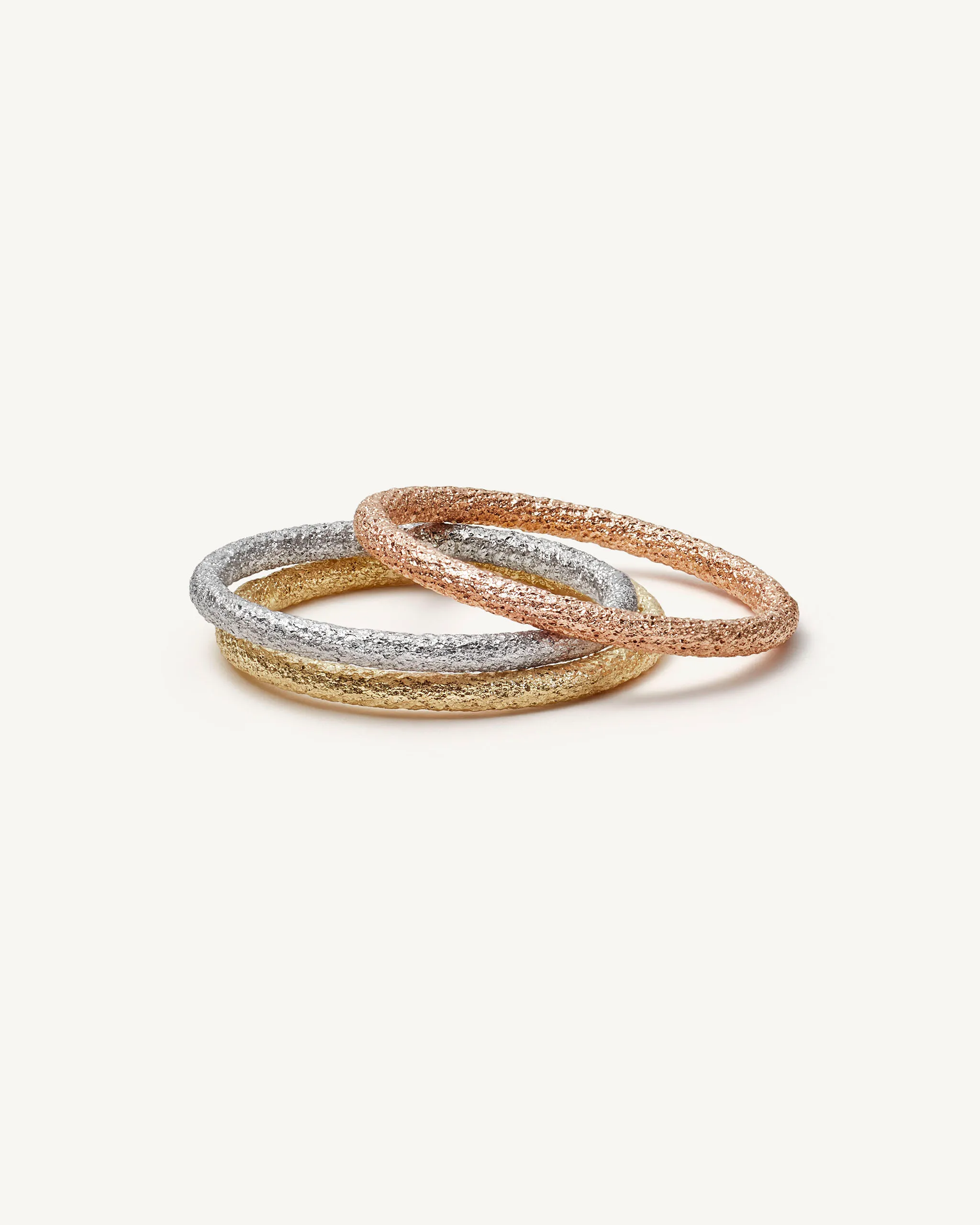 Florentine Finish Thin Ring Set