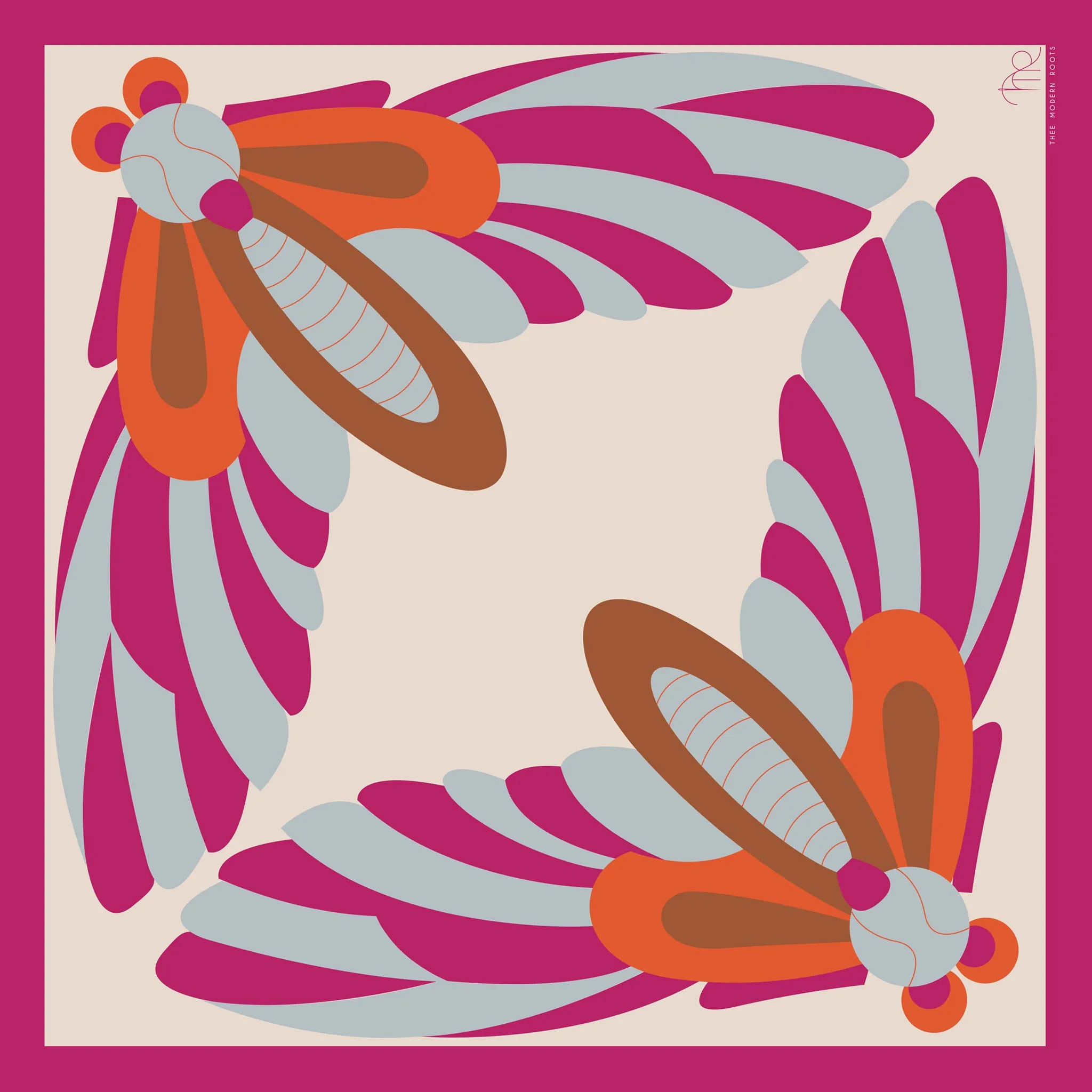 Fluttering Flips Silk Scarf