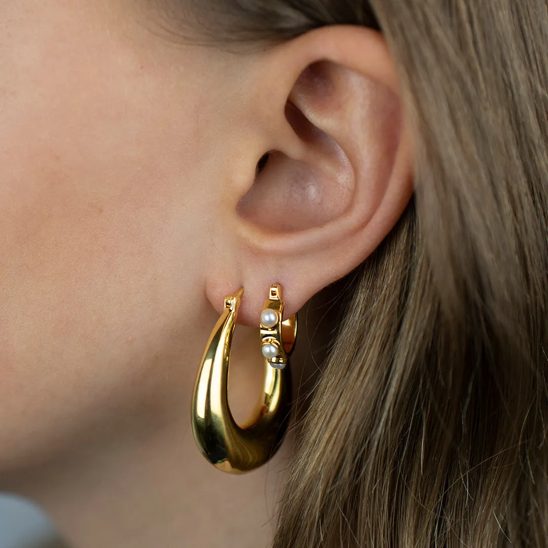 Funky Pearl Mini Hoops