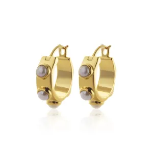 Funky Pearl Mini Hoops