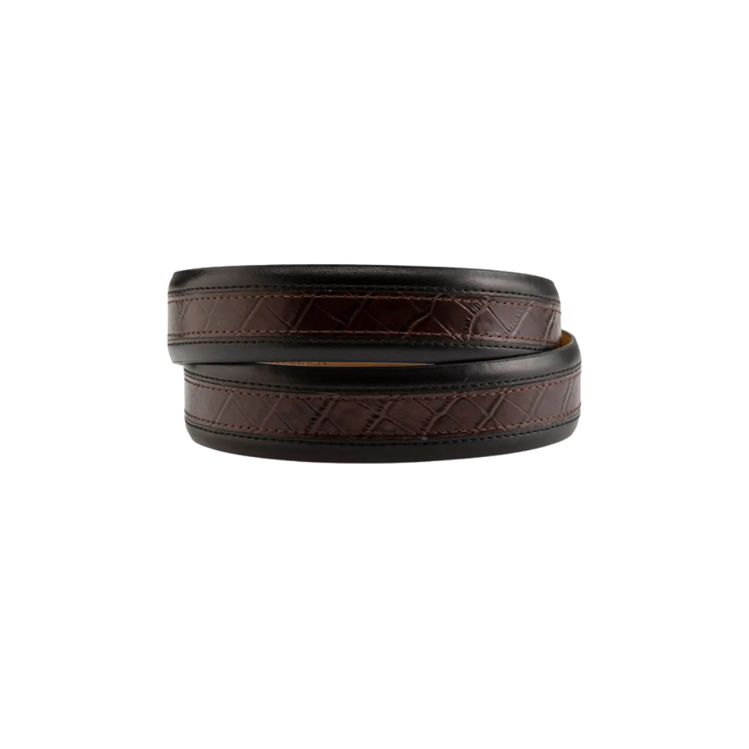 Gem Dandy Men's Croco Embossed Full Grain Golf Belt