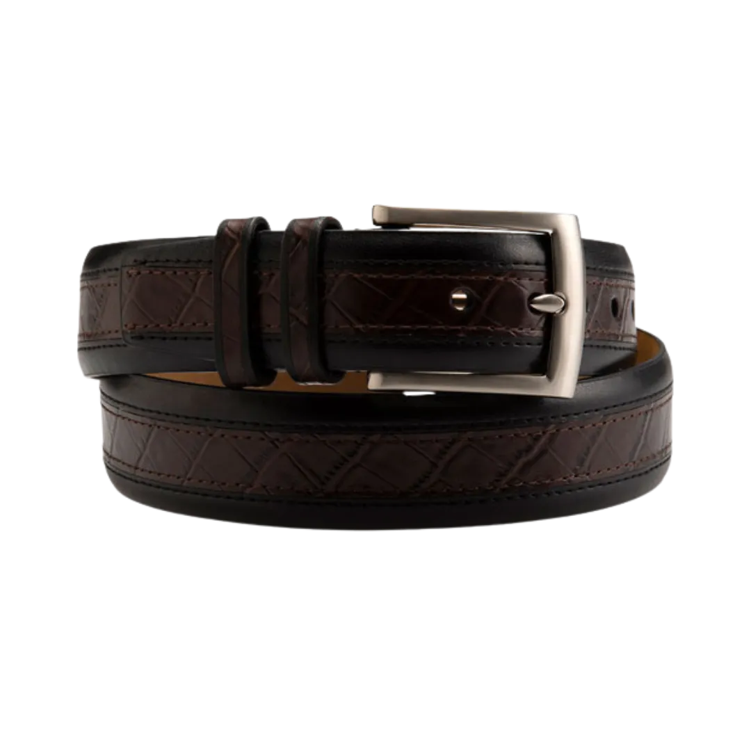 Gem Dandy Men's Croco Embossed Full Grain Golf Belt