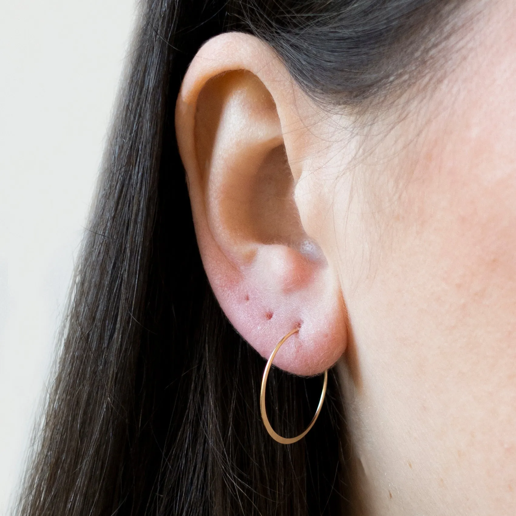 Gold Flat Hoop Earrings
