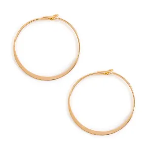 Gold Flat Hoop Earrings