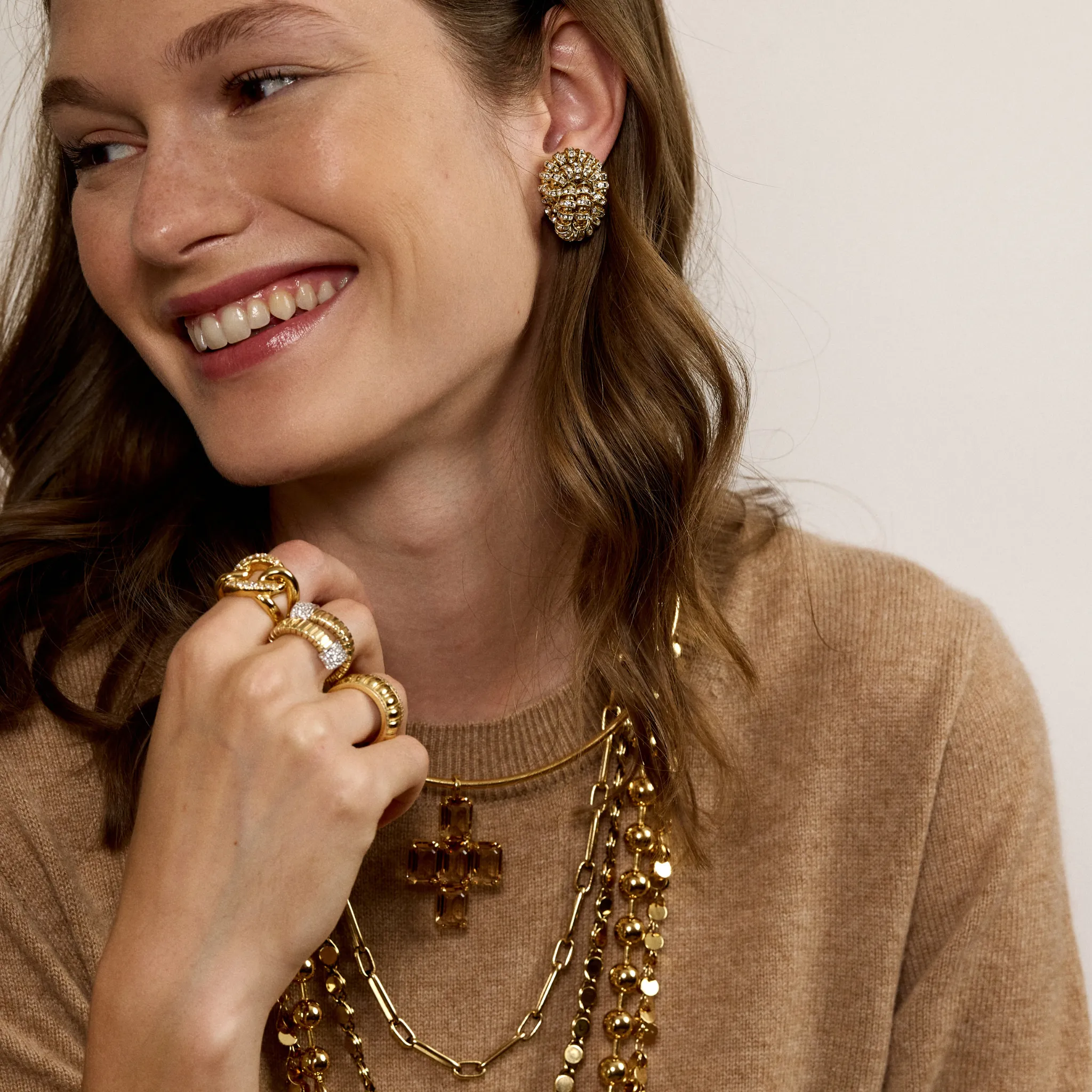 Gold Twist Earrings