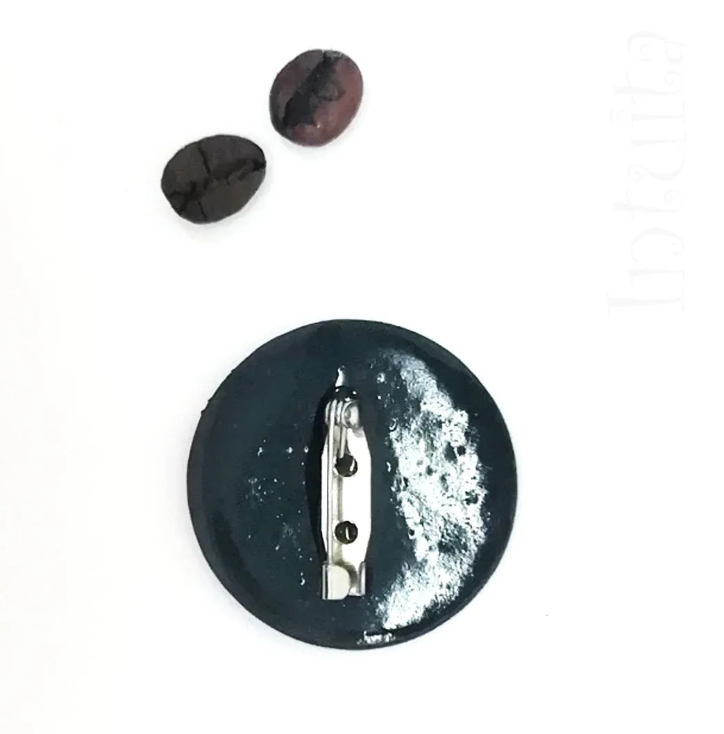 Handmade Enamel Brooches with Faces