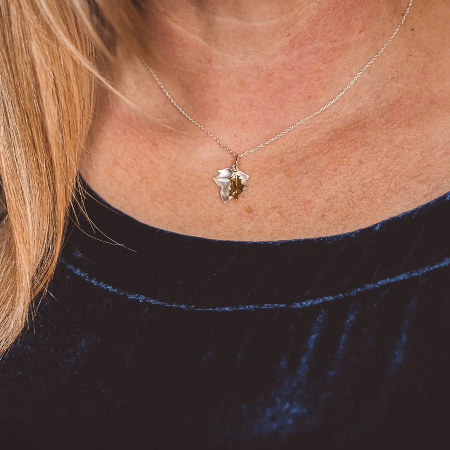 Holly and The Ivy Sterling Silver and Gold Plate Necklace