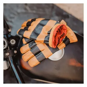 Holy Freedom Pitt Raw Leather Gloves Black / Brown