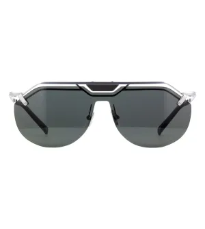 Hublot Unisex Grey-mirrored Shield Sunglasses