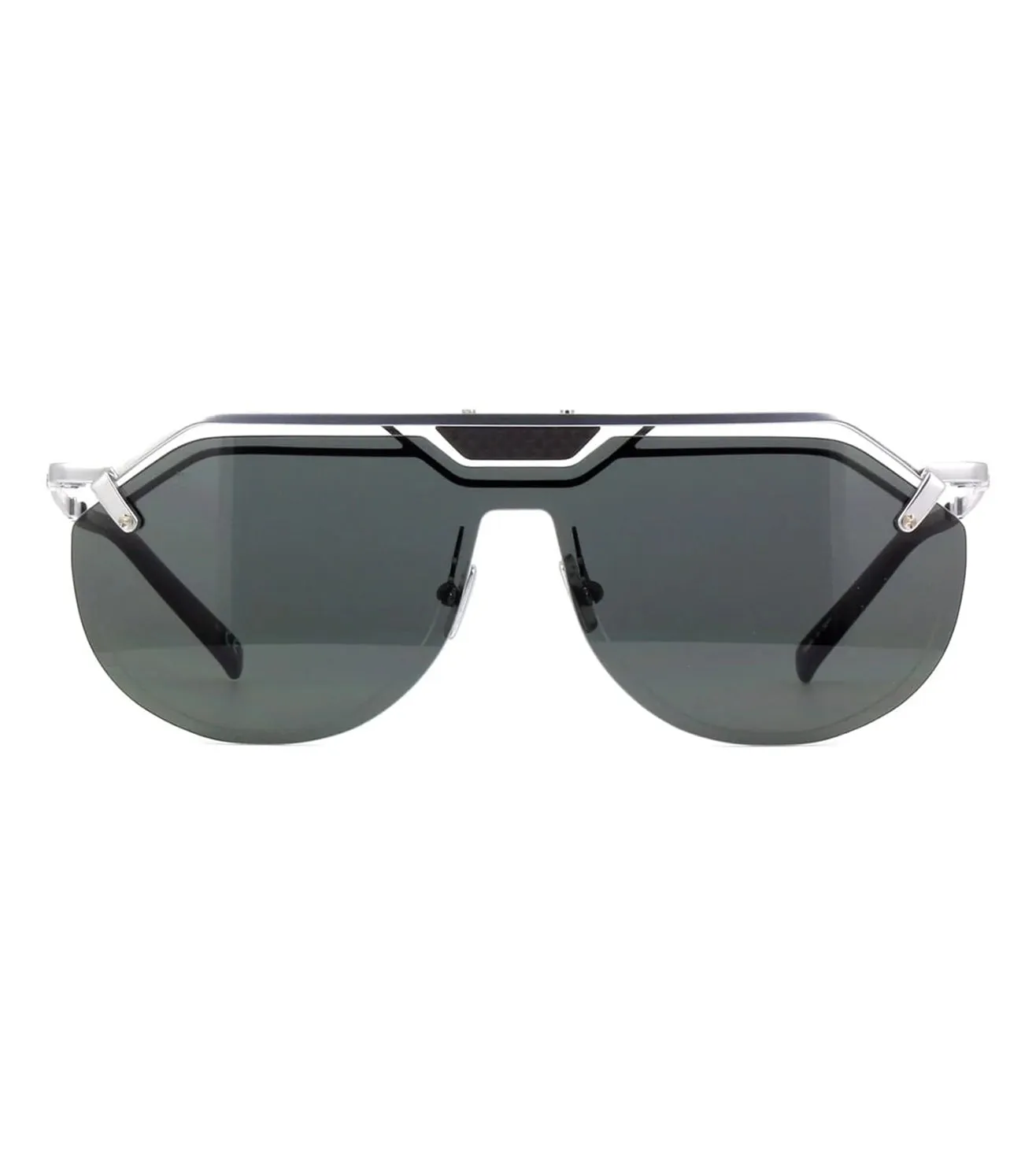 Hublot Unisex Grey-mirrored Shield Sunglasses