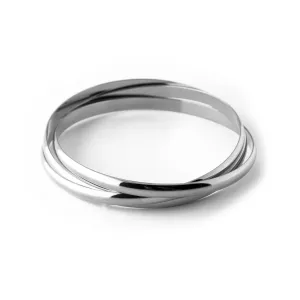 Interlocking Bangles - Silver