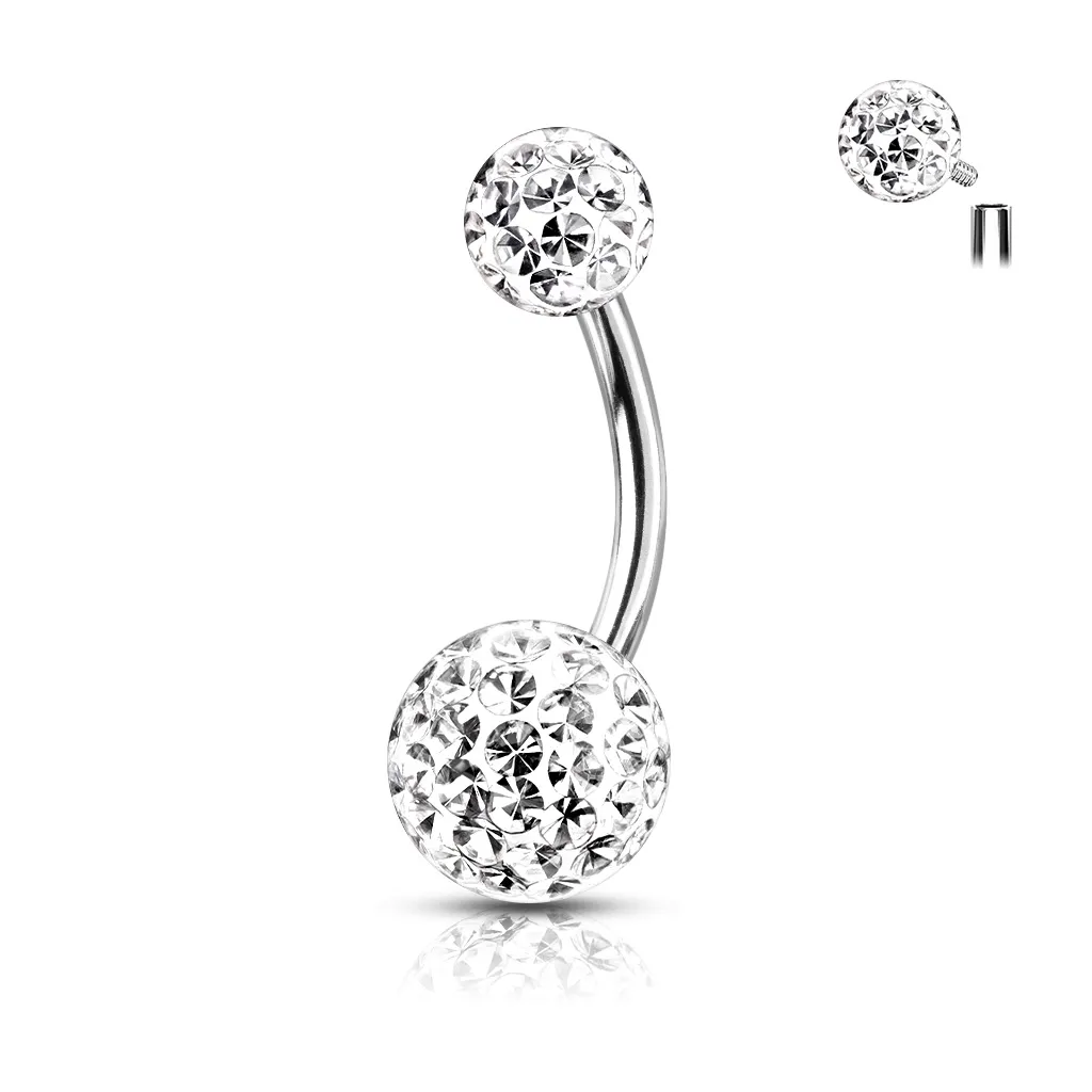 Internally Threaded Epoxy Motley™ Belly Rings