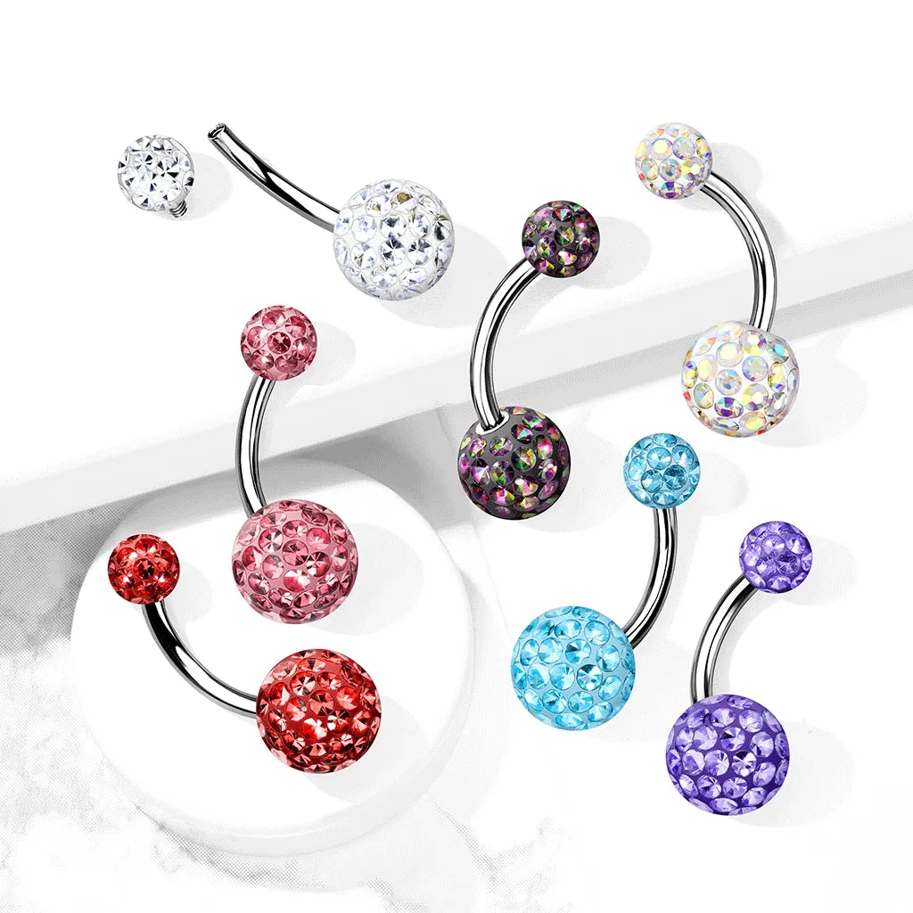Internally Threaded Epoxy Motley™ Belly Rings