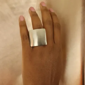 Kaabo Fulani Inspired Stainless Steel Square Ring