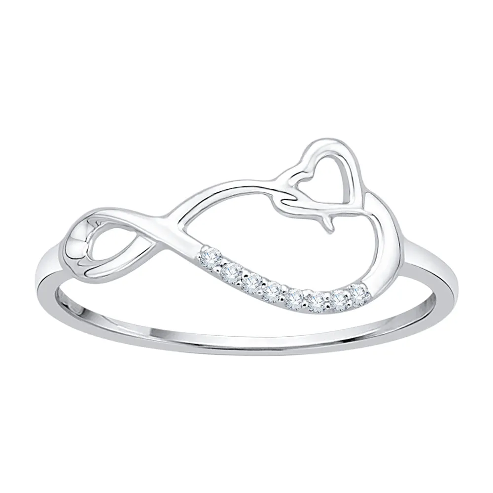 KATARINA Diamond Accent Infinity Heart Ring