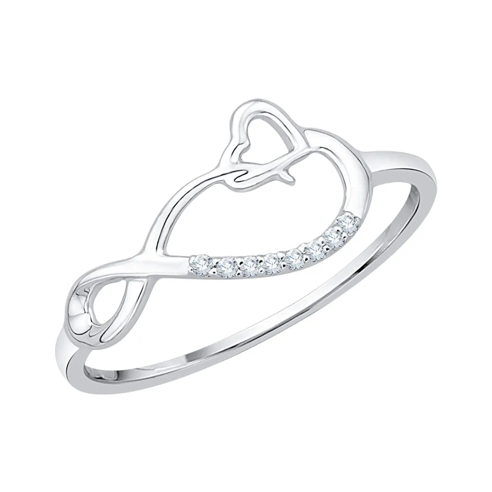 KATARINA Diamond Accent Infinity Heart Ring