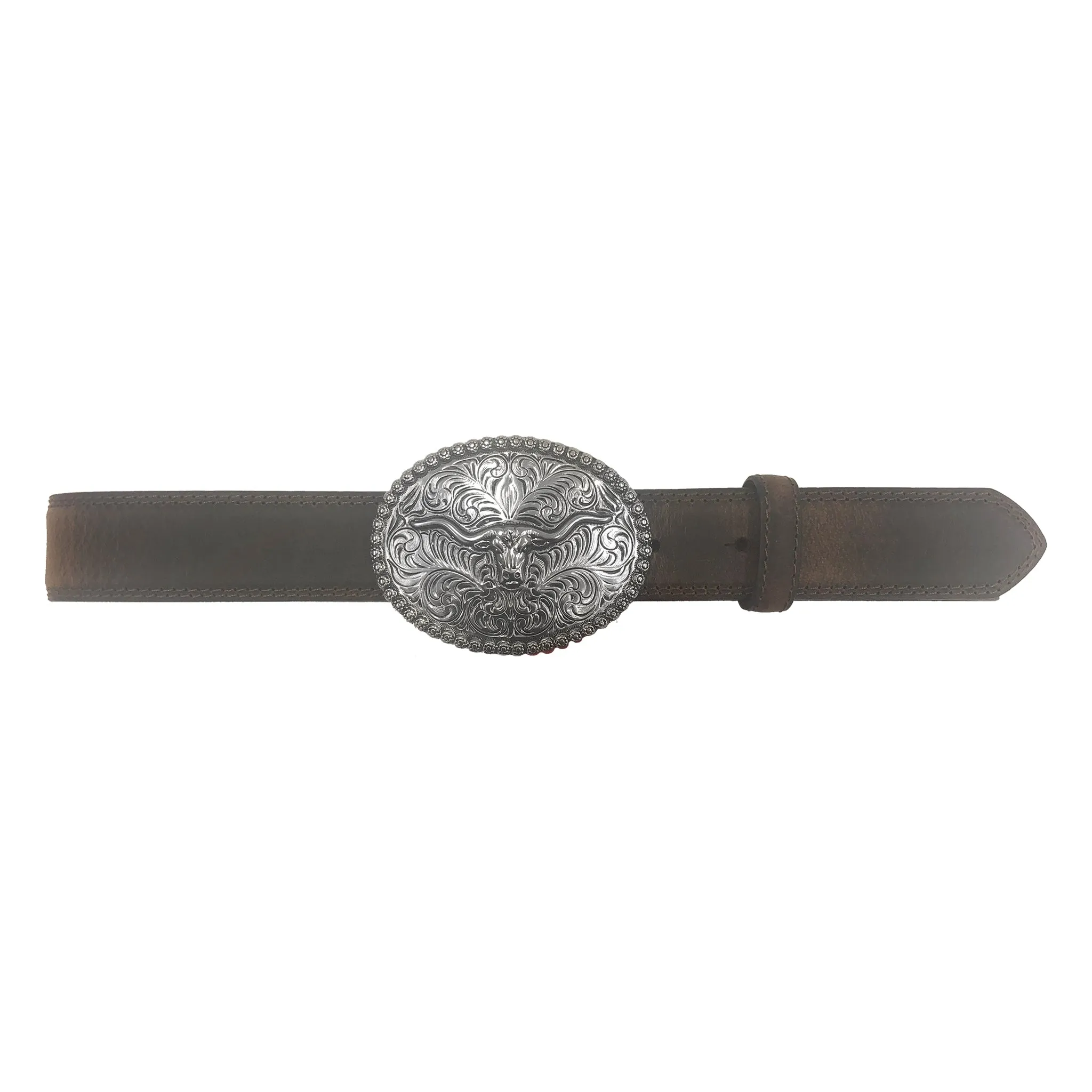 Kids’ 1 1/4" Scrolled Longhorn Buckle Belt