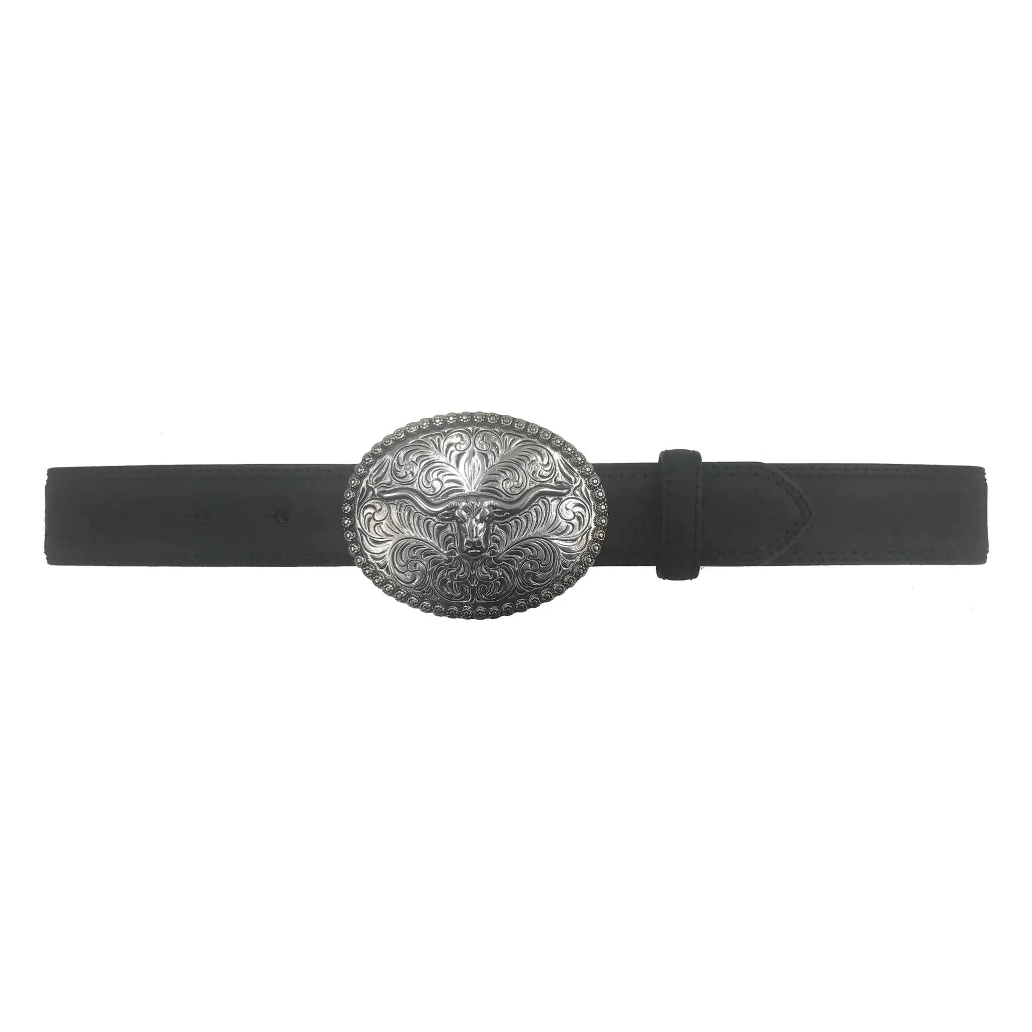Kids’ 1 1/4" Scrolled Longhorn Buckle Belt