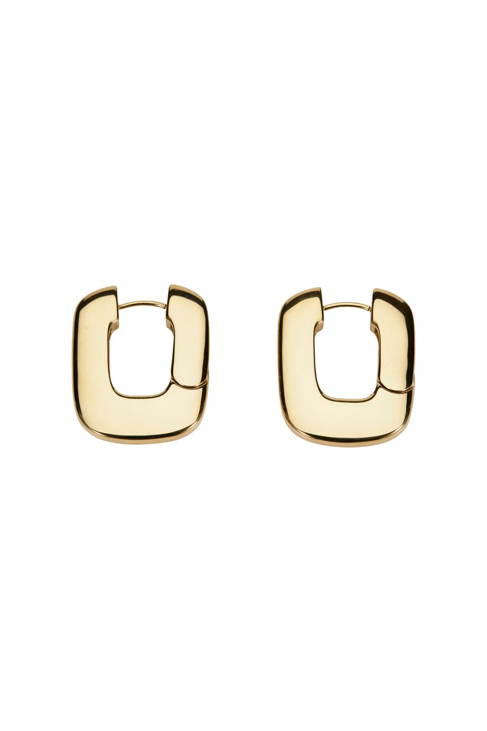 Large Rectangular Hoop Earrings