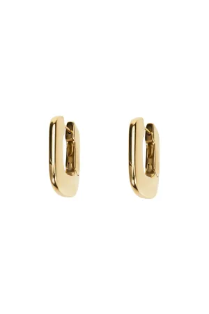 Large Rectangular Hoop Earrings
