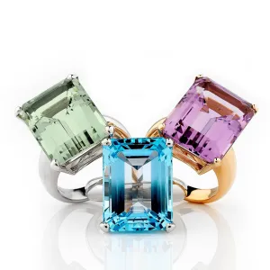 Le Soiree Cocktail Rings - Blue Topaz