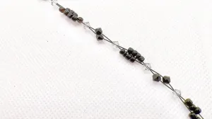 Light Gray Crystal Miyuki Bead Anklet