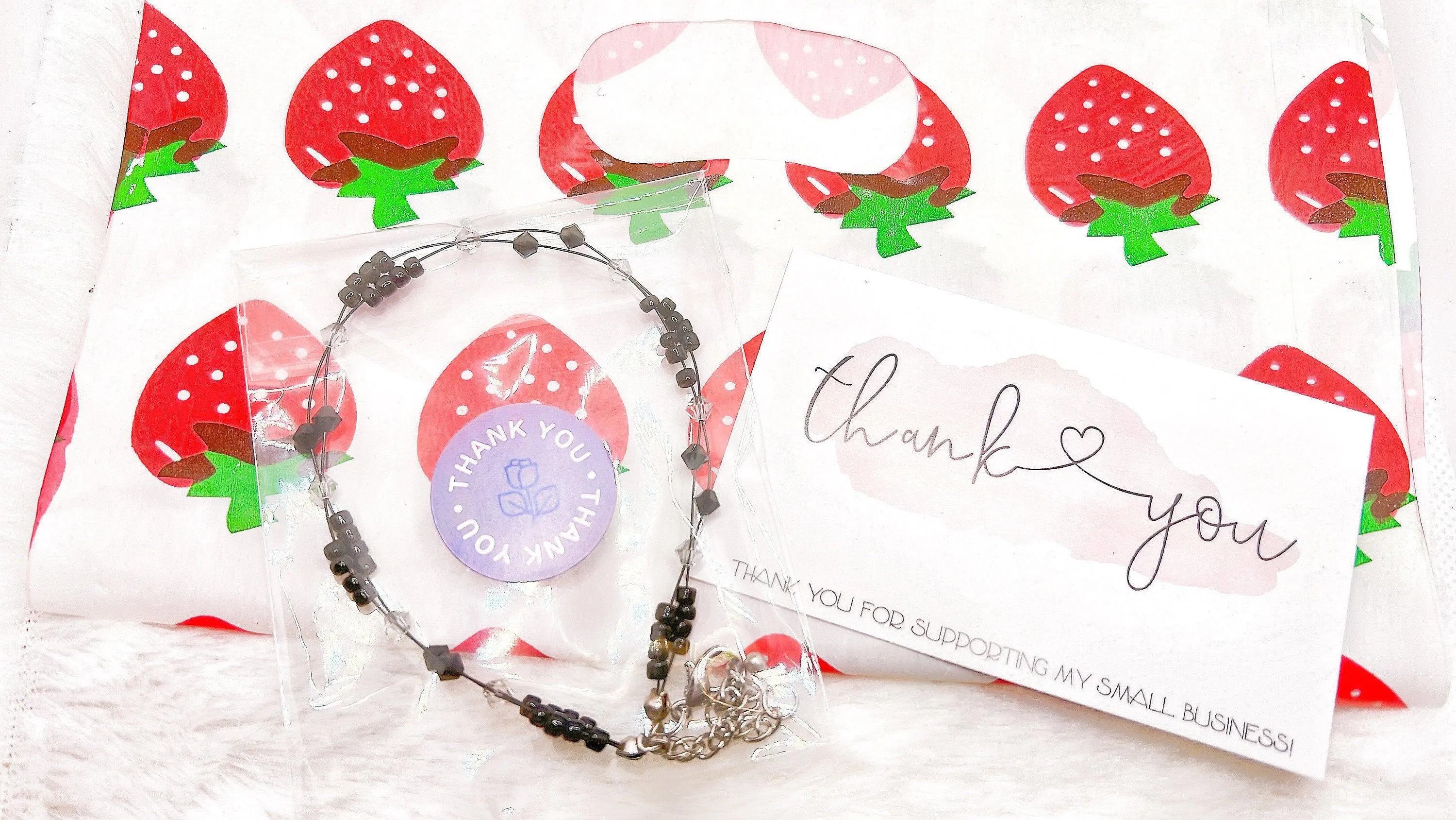 Light Gray Crystal Miyuki Bead Anklet