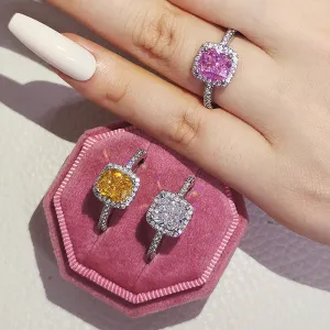 Luxury Multicolor Charm Wedding Rings For Women And Party Gifts