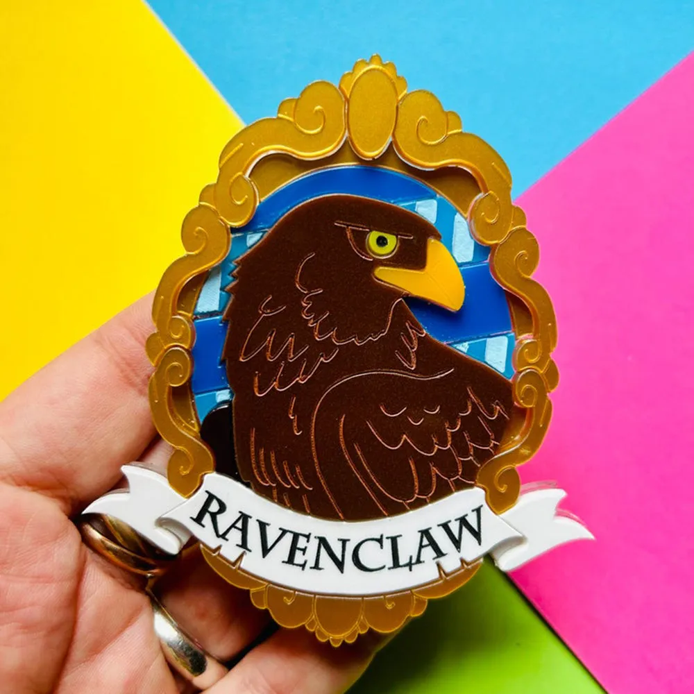 Magic & Witchcraft Collection - "Lion-Badger-Snake-Eagle with Baroque Frame Parchment" Acrylic Brooch by Makokot Design
