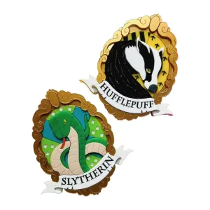 Magic & Witchcraft Collection - "Lion-Badger-Snake-Eagle with Baroque Frame Parchment" Acrylic Brooch by Makokot Design